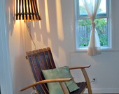 Lamp Shade Wall Fixture - made from wine barrel