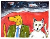 Ralph and Moon 11x14 archival matted print