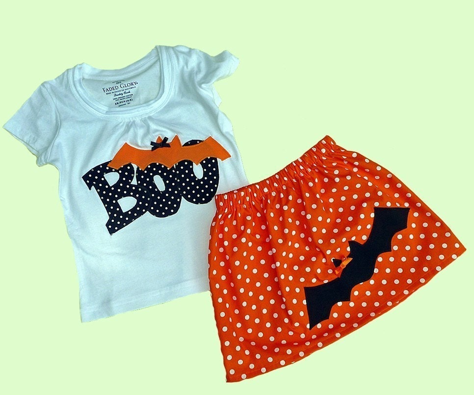Bats and Boo Halloween Outfit