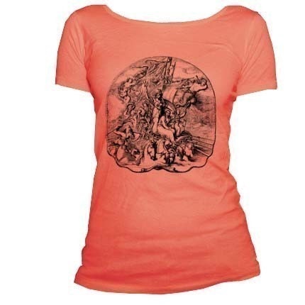 THE COLOR POPPY - Organic Cotton Scoop Neck Tshirt - Pick your design - Hand-dyed