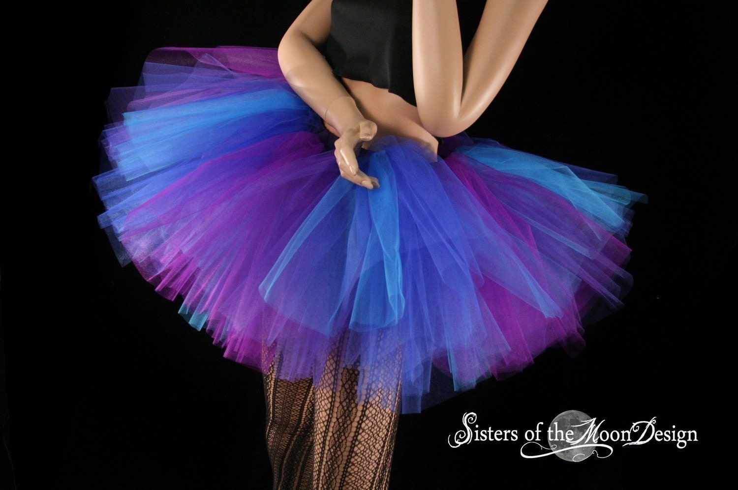 Butterfly tutu skirt Extra puffy purple and blue adult --  You Choose Size -- Sisters of the Moon