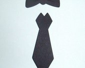 40 Mens Tie Die Cuts for Embellishing Black Tie Affair Wedding Party Invitations Scrapbooks or Bridal Bow Tie Greeting Cards