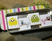 All The Little Owls - A Funky Scrabble Tile Magnet Set with their own matching Tin