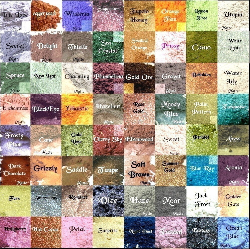Eyeshadow Choose Your Color 161 Choices Mineral Makeup Eye Shadow Medium Size