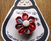 Tsumami Kanzashi Flower Brooch or Necklace