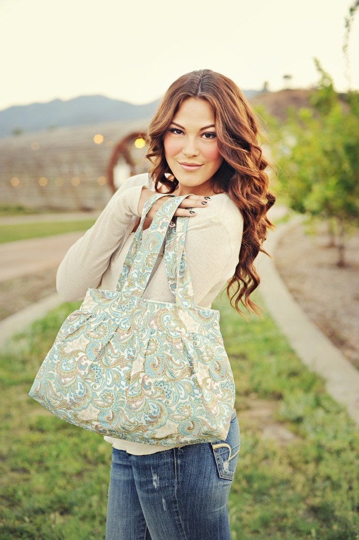 shoulder bag paisley, pleated Shoulder Bag, purse