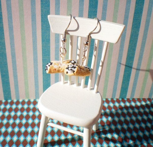 Miniature Cannoli Earrings