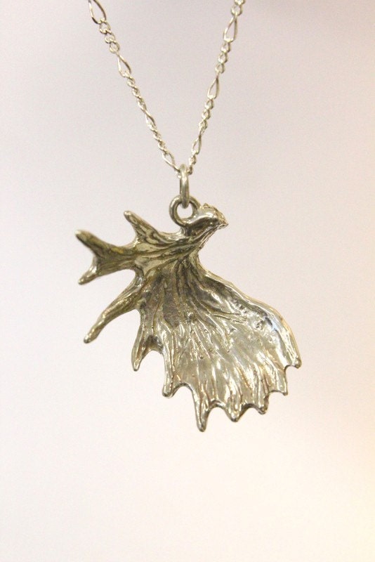 Moose Antler Necklace - Sterling Silver