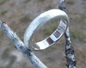 Hammered Sterling Silver Comfort-fit Band Size 10 or larger