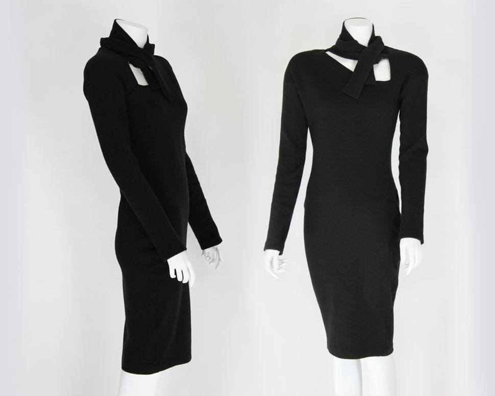 Vintage 80s Designer Sweater Dress by Romeo Gigli (Small to Medium)
