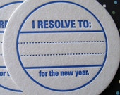 Letterpress Coaster Set - New Years Resolution