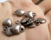 10 PCS Copper Tone Metal Heart Charms,Findings,Pendant-AP-031B