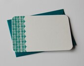 Bulb, Teal - Flat notecards - Set of 5