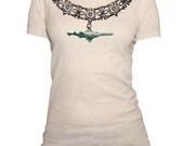 SWORDFISH NECKLACE - Organic Cotton Scoop Neck Tshirt