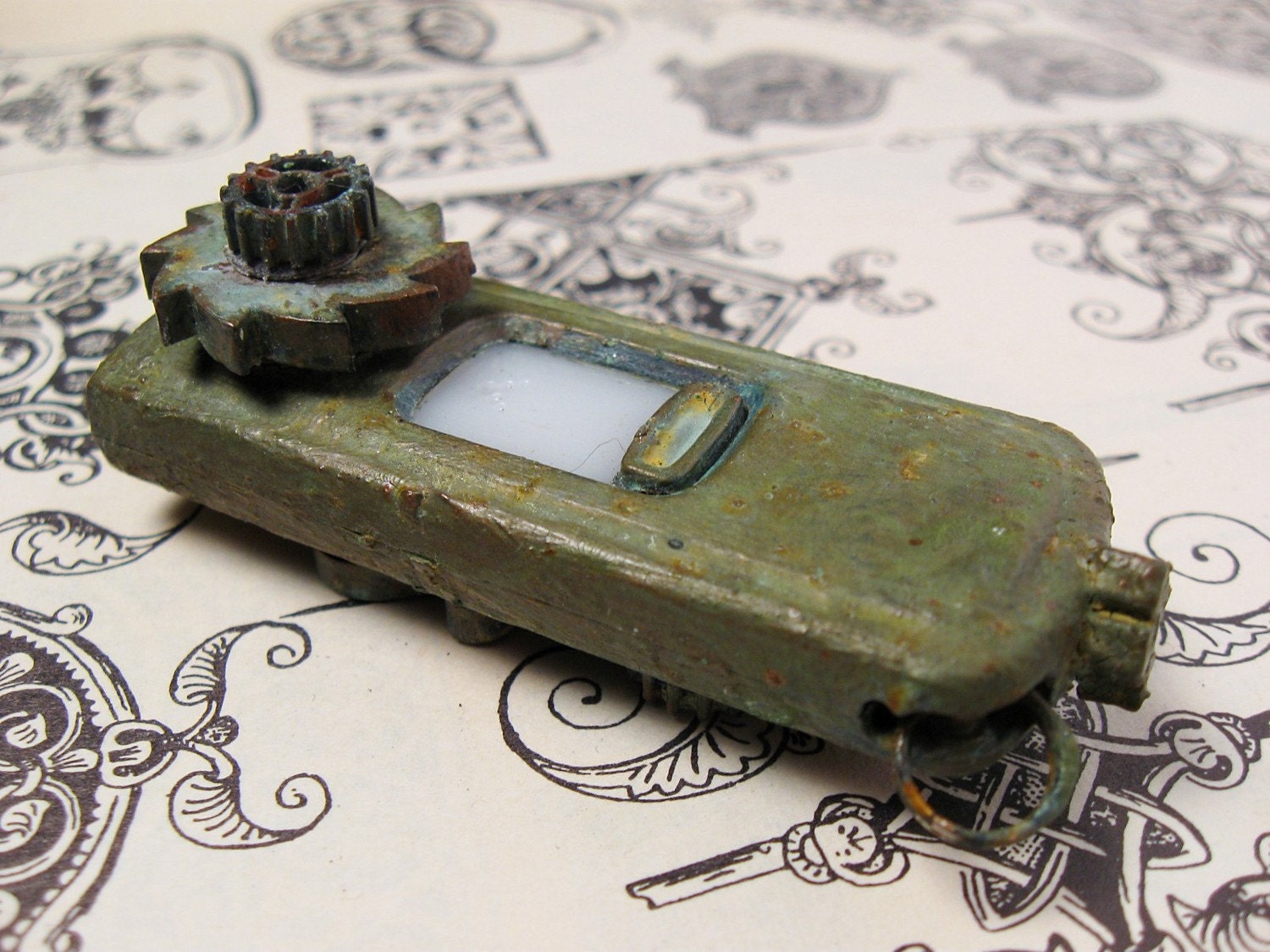Steampunk USB, Custom USB, Victoriana, Copper and Patina Finish