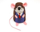 Doctor Who David Tennant ornament felt mouse hamster rat mice cute gift for animal lover or dr who collector - READY TO SHIP