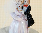 Vintage Wedding Cake Topper: The Fancy French Bride and Groom