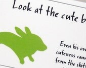 Laminated bad parking mini notes 8 w/ bunnies for cars (WG207)