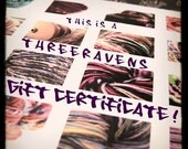 Gift Certificate - One Hundred Dollars - Threeravens Yarn and Fiber