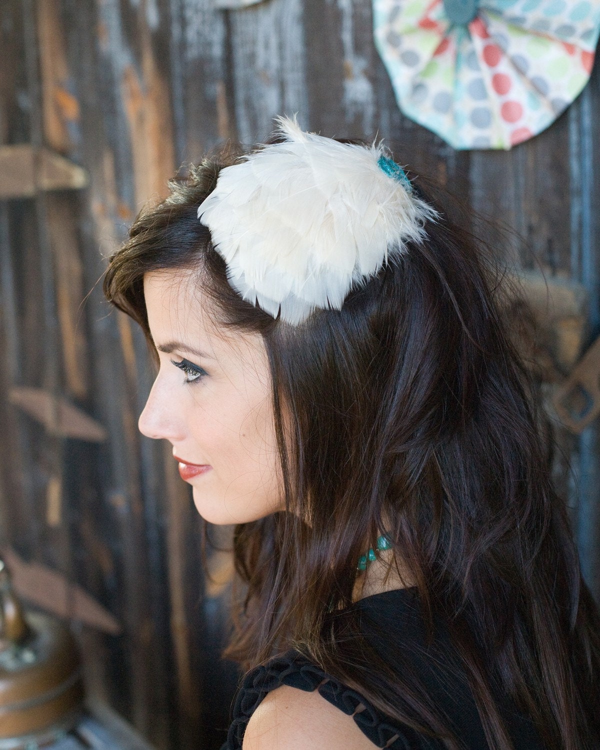 filigree feather fascinator