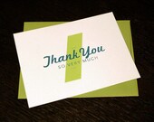 Set of 10 Flat Thank You cards