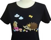 Hedgehog Hamster and Mushroom Womens Tee