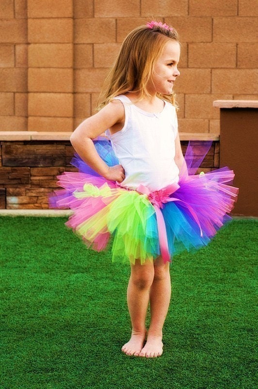 Tutu, Sparkling Punch,  W/FREE FLUFFY BOW, Sizes Newborn- 6 Years, Christmas
