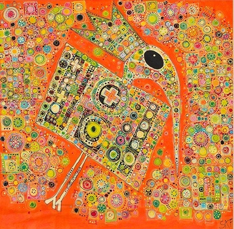 Orange Bird -- Print on Paper