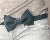 Denim Blue Bow Belt