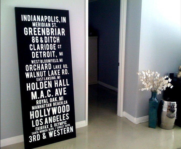 Subway Roll Transit Australian or Custom  Words Subway Bus Roll Tram Canvas Art 36x60 READY TO HANG