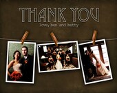 Wedding Thank You Postcard - Darkroom