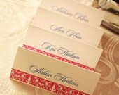 Printable Place Cards- Sadie Damask (pick your color)