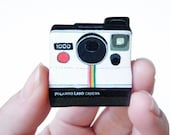 Polaroid Wood Brooch