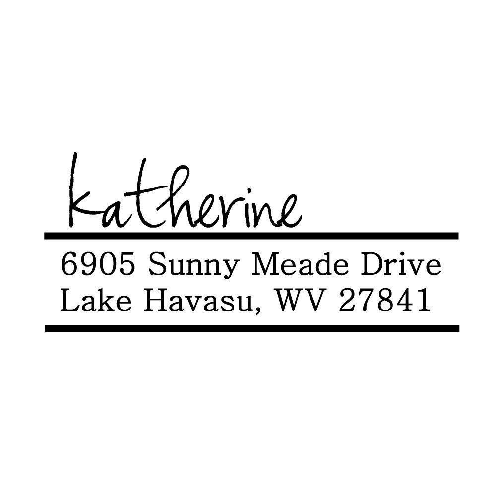 Address Stamp  - Katherine - SELF INKING