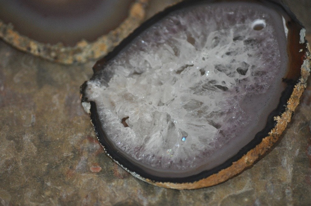 Brazilian Agate Slab Suncatchers - Set of Four Large