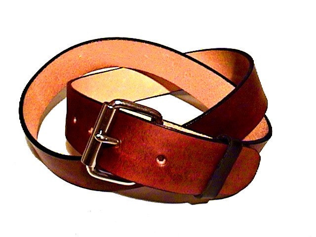Handmade Leather Belt Mahogany Brown
