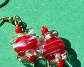 Peppermint Candy Red Earrings