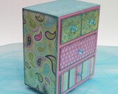Pink Trinket Jewelry Box Paisley Medley Personalized