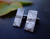 Urchin, handmade silver cuff links