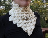 Crocodile Stitch Neckwarmer - Crochet PDF Pattern - Permisison to Sell Finished Items