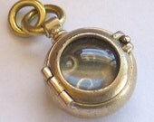 BRONZE PORTHOLE steampunk embryo locket