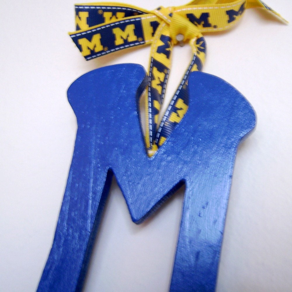 College Letter Ornament - MICHIGAN -- Treasury Featured
