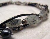 Intertwined Bracelet with Tourmilated Quartz