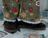 Fall Flowers - Corduroy Flare Pants