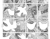 Peace WIndow Zentangle Inspired Print