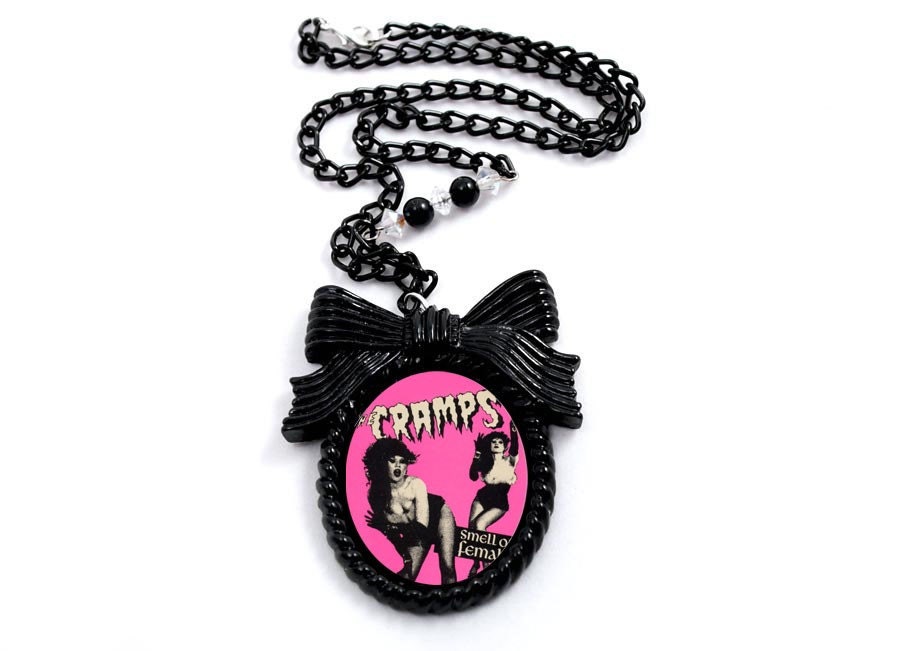 The Cramps 'Smell of Female' Black Pendant Necklace