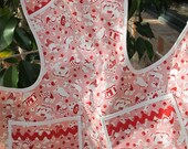 SALE Little Girls Vintage Everyday Apron - Size 3-4