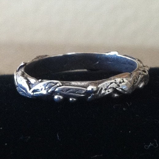 Sterling Silver Olive Branch Ring