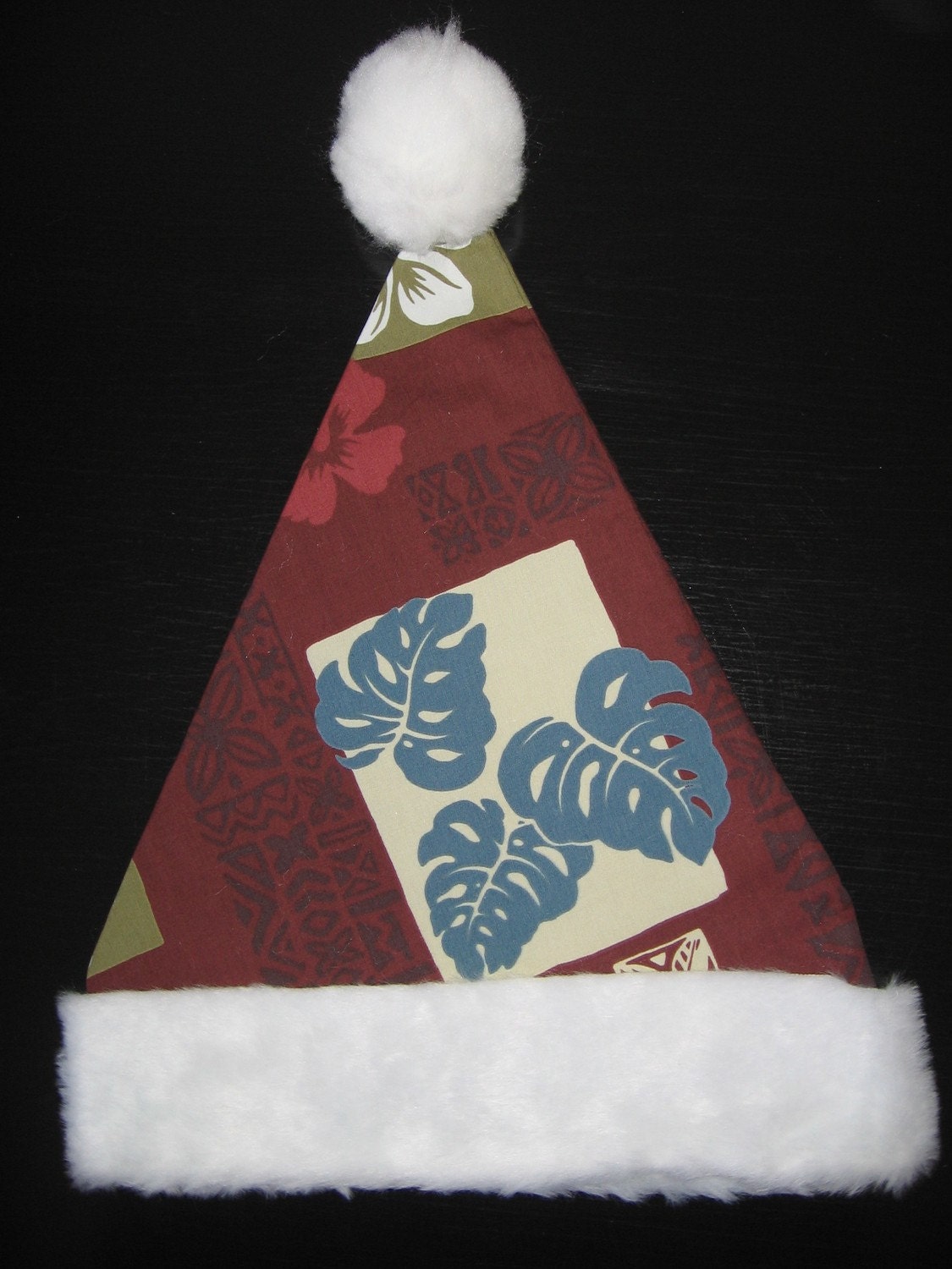 Cocoa Surfer Hawaiian Santa Hat