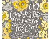 11x14 Poster - Go Confidently - Yellow